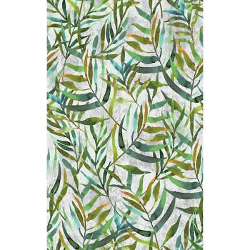 Film adhesivo decorativo D-C-Fix Lorina PVC con diseño de hojas mate y satinado verde 200 x 45 cm
