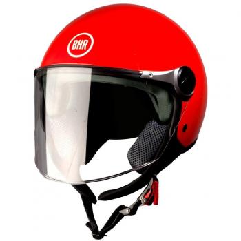 BHR Demi-Casco Jet Modelo 701, Rosso Metallizzato, 53/54