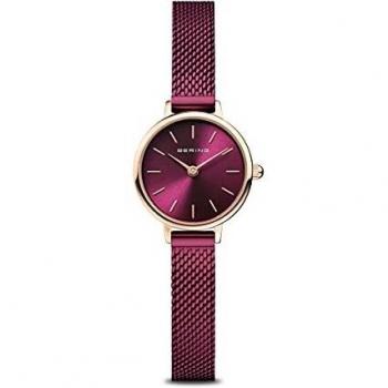 Bering Classic Ladies Watch 11022-969 with Stainless Steel Bracelet and Purple Mesh Band