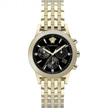 Versace Sport Tech Strap Stainless Steel Watch, Yellow, Male, Size: ONE SIZE