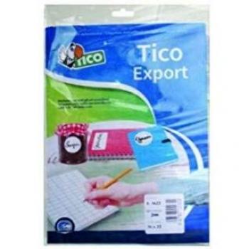 Tico 947911 - Pack de 10 hojas de etiquetas adhesivas, color blanco