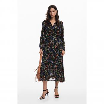 Vestido midi Desigual estampado flores