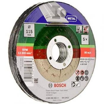 Bosch 2 609 256 332 - Juego de 5 discos de tronzar, acodado para metal