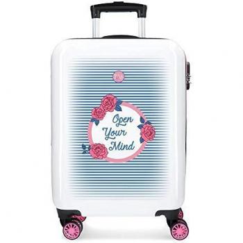 Roll Road Rose Maleta de cabina Rosa 37x55x20 cms Rígida ABS Cierre combinación 34L 2,6Kgs 4 ruedas dobles Equipaje de Mano
