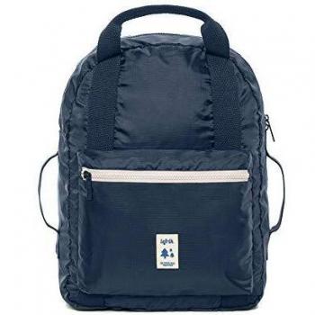 Lefrik - Mochila Pocket Plegable - Para Viajeros con poco Espacio - Tejido 100% Reciclado - Eco Friendly - Con Tela Duradera e Impermeable -16L - Color Navy