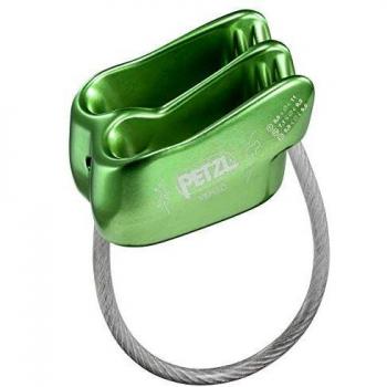 Petzl Verso Green Belay Device - Safety Brake for Climbing