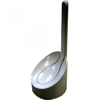 Gedy Escobillero WC Blanco, Medidas y Peso: 33,5 x 15 x 15 cm y 0,25 kg, Fabricado en Resina termoplástica, ciuffo de Nailon, diseño Makio Hasuike, 100% Made in Italy, 2 años de garantía