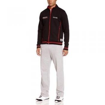 Spalding Bekleidung Teamsport Zipper Jacket - Camiseta de baloncesto para hombre, color negro / rojo, talla 3XL