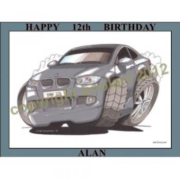 4 - BMW 3551 KOOLART (2174) personaliseitonline tarta - 25,4 cm X 19,05 cm formación de cualquier nombre, edad o mensaje - el mensaje de felicitación caja de mensaje para seguir la tarta cuando te vayas o correo electrónico con el mensaje
