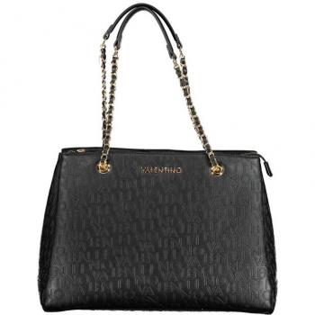 Valentino Relax Black Shopping Shoulder Bag with Chain Handles