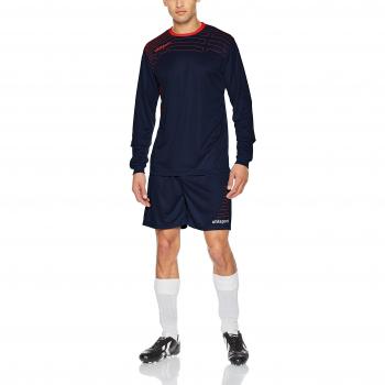 uhlsport Match Team Kit (Camiseta&Shorts) Ml Camiseta Y Shorts, Hombre, Azul Marino/Rojo, XXL