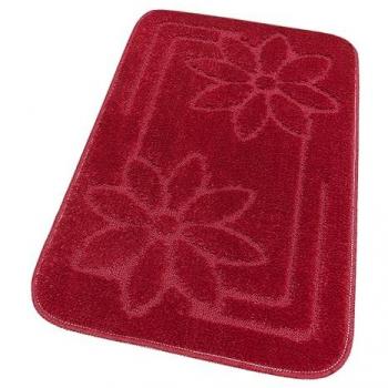 Alfombra de baño antideslizante absorbente 50x110 cm color rojo 100% Made in Italy