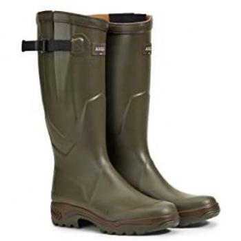 Aigle Parcours 2 Vario Kaki Rubber Men's Tall Wellington Boots Size 40