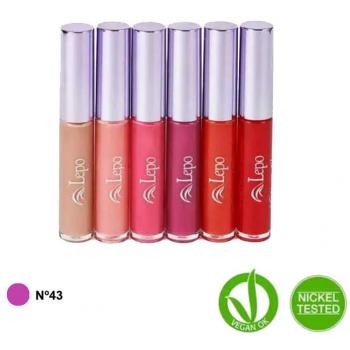Gloss Natural N° 43 Lila Lepo - Gloss labial, acabado brillante, tono lila, fórmula natural, hidratante, libre de parabenos