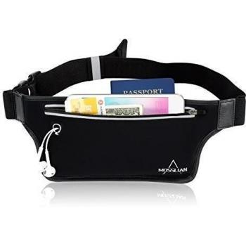 MOSSLIAN Riñonera Cinturón Deportivo Multifuncional para Correr / Senderismo /Ciclismo / Viaje, Resistente al Agua, Sudor, Lluvia, Nieve, Ideal para Móvil de Moin de 6