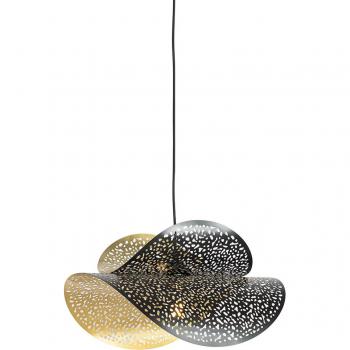 Lámpara colgante oriental negra y dorada de 28 cm - Japke