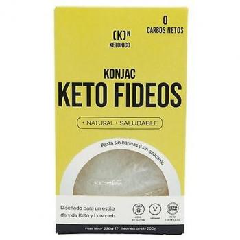 Fideos Konjac Ketonico 200 g - Fideos bajos en calorías, sin gluten, altos en fibra, bajo índice glucémico