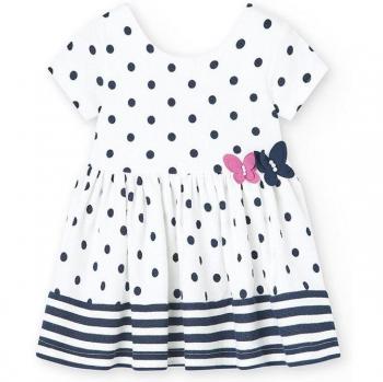 Vestido de niña con estampado de topos