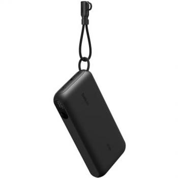 Batería Externa Belkin BoostCharge 20000 mAh, Power Bank con Pantalla Digital, 20W, 3 Puertos (2 USB-C y 1 USB-A), Color Negro