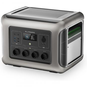 ALLPOWERS R2500 Portable Solar Generator 2016Wh with 2500W LiFePO4 Battery and 600W/1200W Foldable Solar Panels