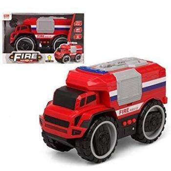 Camión de Bomberos Rescue Rojo 113708 - Juguete para niños, diseño colorido, incluye luces y sonidos, fabricado en plástico resistente, adecuado para edades a partir de 3 años