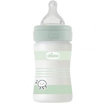 Biberón Chicco Well Being de Vidrio Verde 150ml Flujo Lento