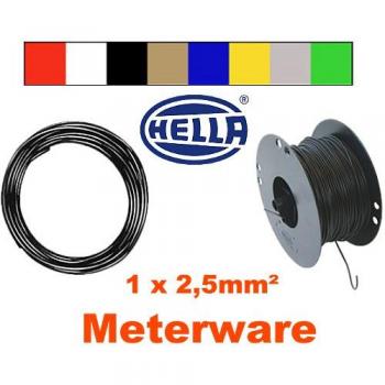 Cable HELLA 2,5 mm² Negro de 50 metros - Modelo 8KL712952-001
