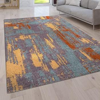 Alfombra Shaggy Moderna Abstracta 120x160 cm, Pelo Largo, Multicolor 3, Diseño Sofisticado