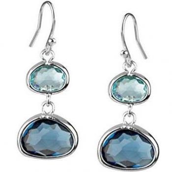 VIDAL & VIDAL Pendientes de cristal color agua y montana