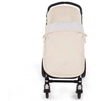 Pasito a Pasito. Saco Silla María uso universal. Funda cubre silla de paseo, cochecito, bugaboo. Adaptable a invierno y verano con reposapiés plastificado para su fácil lavado. Color Beige.