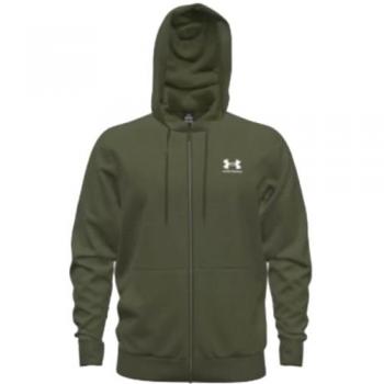 Under Armour Essential Fleece Full Zip Sweatshirt Olive Green Regular Fit Men's S