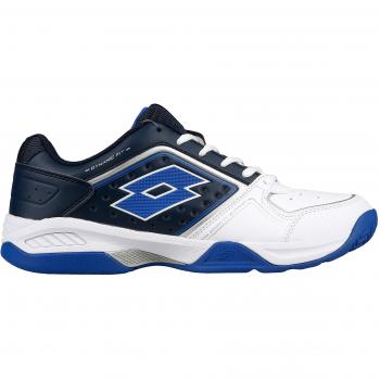 Lotto Hombres T-Tour IX 600 Zapatillas De Tenis Zapatilla Todas Las Superficies Blanco - Azul Oscuro 41
