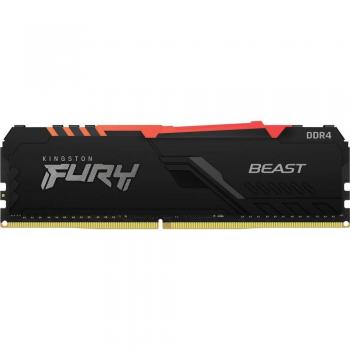 Kingston FURY Beast RGB 16GB (1 x 16GB) DDR4 3733MHz CL19 Desktop Memory Module KF437C19BB1A/16