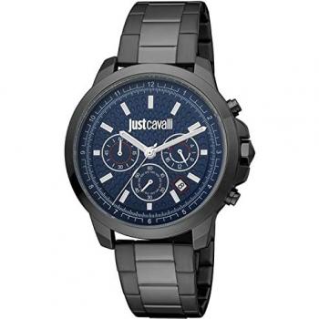 Just Cavalli Men's Stainless Steel Analog Watch - Model JC1G178M0075, Black, Water Resistant