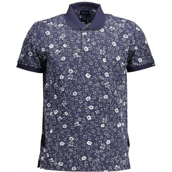 Gant Blue Cotton Polo Shirt - XS, Male, Multicolor, Size: XS, Cotton Polo Shirt with Embroidery