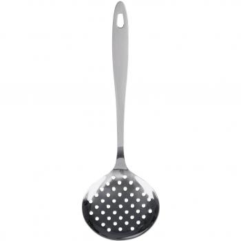 Fackelmann Espumadera Acero Inoxidable, Espumadera para fritos, Escurridor de aceite, perfecto para escurrir líquidos, Material duradero y resistente, 32x10,5 cm, 1 ud