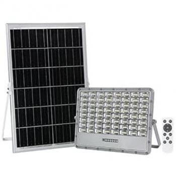 Foco Proyector LED Solar con Mando a Distancia 30W 2700lm (240W) 120° Impermeable IP65 - Blanco CCT 3000K-6000K