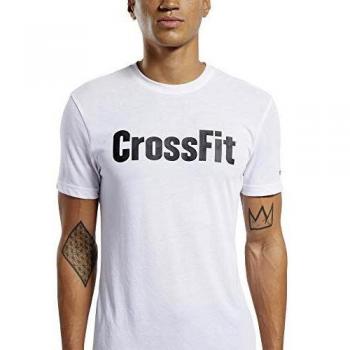 Reebok Crossfit Read tee Camiseta de Manga Corta, Hombre, Blanco