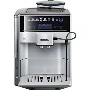 Siemens TE603201RW - Cafetera expresso automática, función oneTouch, selección automática de bebidas, acero inoxidable