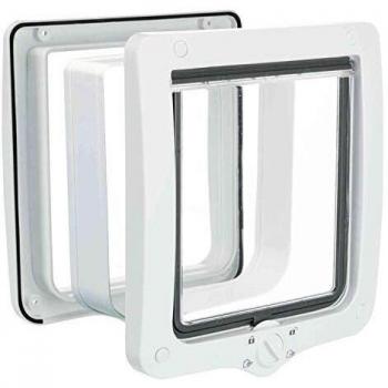 Trixie 4-Way Trampilla para gatos con túnel, blanco, 660 g, 24 × 28 cm