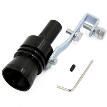 sourcing map Escape Tubo Silenciador Simulador de Sonido Pito de Negro Xl