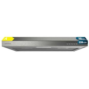 Campana Extractora Convencional Cecotec Bolero Flux CM 602100 Inox A, 60 cm, Succión 210 m³/h, Motor DC, Luz LED y Filtro de Aluminio
