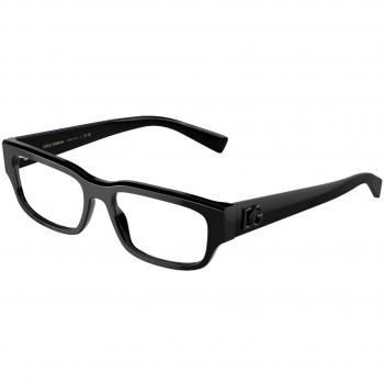 Dolce & Gabbana DG3381 501 Armazones para Hombre Negros, Lentes Recetadas Para Hombre Negros, Gafas Recetadas para Hombre Negras