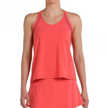 Camiseta de tirantes Bullpadel Erras para mujeres color coral, talla L