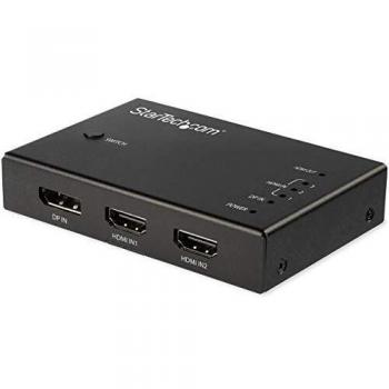 Switch Conmutador de Vídeo HDMI de 4 Puertos - 3x HDMI y 1x DisplayPort - 4K 60Hz