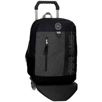 Pepe Jeans Ason - Mochila con carro, 42 cm, Negro