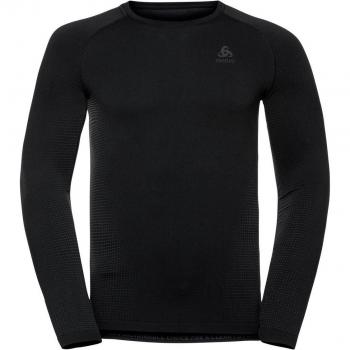 Odlo Men's Performance Warm Eco Long Sleeve Baselayer Top - Black, Size: Large