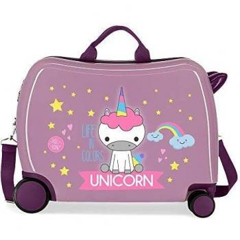Roll Road Little Me Maleta Infantil Morado 50x38x20 cms Rígida ABS Cierre combinación 34L 2,1Kgs 4 Ruedas Equipaje de Mano