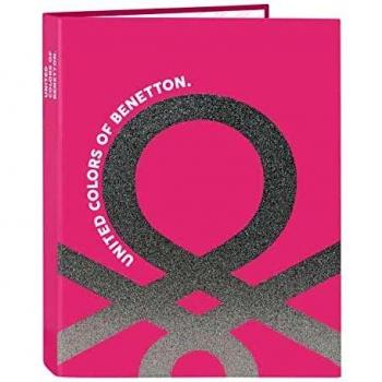 Carpeta con Folios 4 Anillas de Benetton Flamingo Pink, 265x330 mm