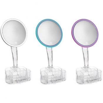 Espejo de Maquillaje con Luz LED 10X y Aumento